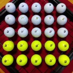 ゴルフロストボールＢ（ツアーBX等）白黃２５球