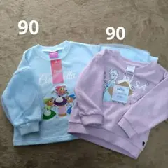 新品 シンデレラ＆エルサ トレーナー 2点セット　90cm