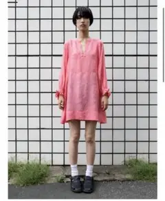 ASMEE SILK MINI DRESS - INDIAN PINK