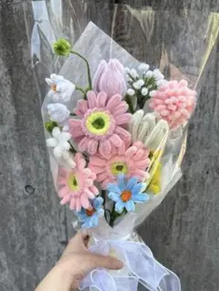 【メッセージカード付き】モールフラワー 枯れない花束