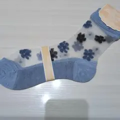 シースルー花柄ソックス 22~24cm