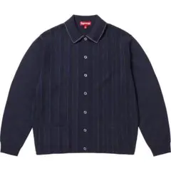 Supreme Herringbone Cardigan "Navy" Sサイズ