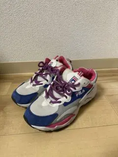 FILA スニーカー 24.0cm ホワイト/ブルー/ピンク
