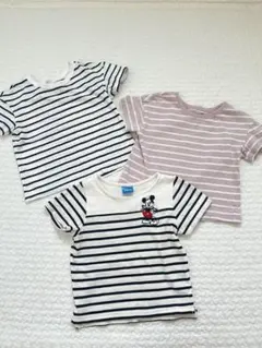 ボーダー ミッキー Tシャツ 3枚セット