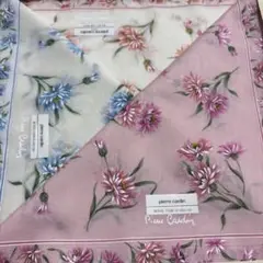 【新品未使用】pierre cardin 花柄ハンカチ 3枚セット