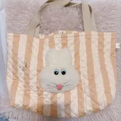 値下げ☆むにゅ　ぷくぷくキルティングトートバッグ