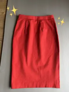 BANANA REPUBLIC ペンシルスカート 00 レッド（朱赤）