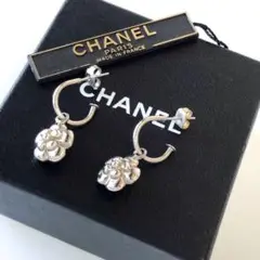 CHANEL シャネル ココマーク カメリア 花 スイング ピアス 耳 フープ