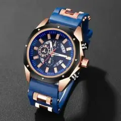【新品】メンズ腕時計　クロノグラフ腕時計