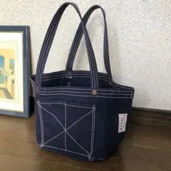 旧一澤帆布 ネイビートートバッグ