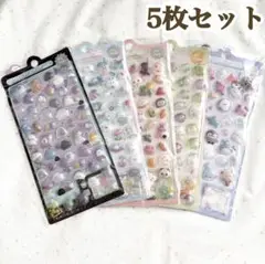 未開封/ボンボンドロップシール ぷくぷくシール 立体 平成レトロ 動物 女の子