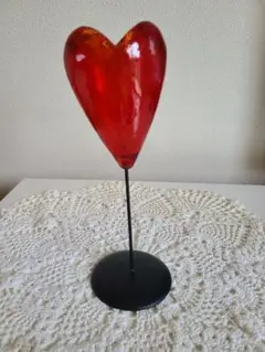 赤いハート型　オブジェ