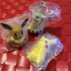 【新品未開封】ポケモン スクイーズマスコット イーブイ ミミッキュ ピカチュウ