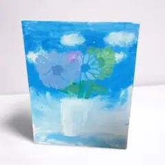 優しい色合いの手描き絵画 花のキャンバスアート