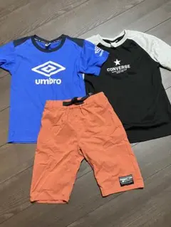 umbro、CONVERSE 半袖Tシャツ・半ズボン140 3点