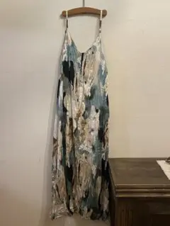 uenui WRINKLE MARBLE CAMI ONE PIECE