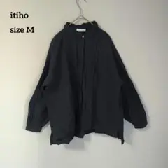 itiho シャツ ブラック 長袖 ナチュラル系 M