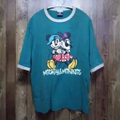 Disneyコラボ/オーバーサイズリーガーTシャツ(メンズ　Mサイズ相当)
