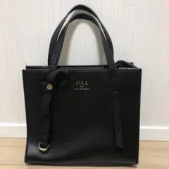 【美品】JILL by JILLSTUART☆スクエア トートバッグ ブラック