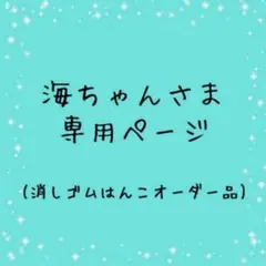 海ちゃんさま専用ページ