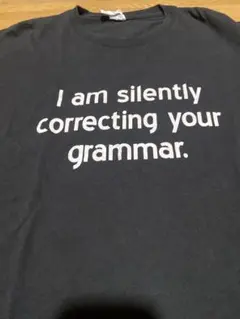 英語ロゴ入り Tシャツ / メッセージT / ブラック Lサイズ