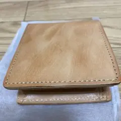 値下げナチュラルレザー 二つ折り財布