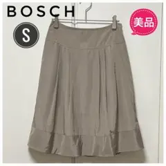 ★美品・日本製★BOSCH ボッシュ スカート ひざ丈 フレア グレージュ 36