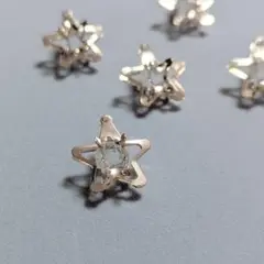 カン付き 星の立体パーツ アクセサリーパーツ スター