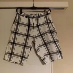 チェックハーフパンツ
