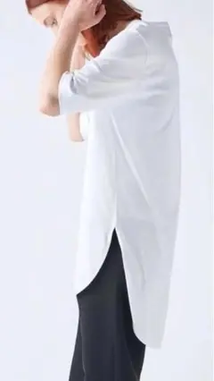 ATON　SUVIN　COTTON　ROUND HEM　Tシャツ　ラウンドヘム