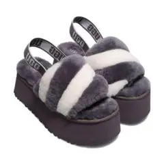 UGG アグ サンダル ディスコ ストライプ スライド シープスキン 23cm