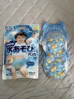 水遊びパンツ　おむつ　ムーニー　Lサイズ　ビッグサイズ　ピカチュウ