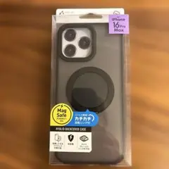 iPhone 16 Pro Max ハイブリッドバックカバーケース ブラック