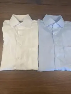 SUIT SELECT フォーマルシャツ 2枚セット 白 薄青 M80