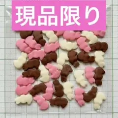 現品限り　3色入り　うさぎ　チョコレート　デコパーツ　スイーツ