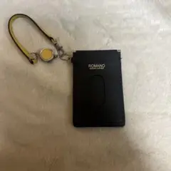 ROMANO 本革 パスケース 黒