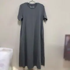 ユニクロ UNIQLO エアリズムコットンワンピース ダークグレー L