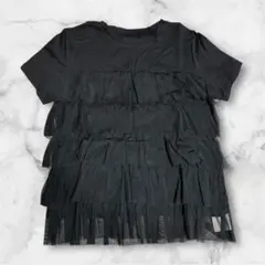 新品❣️チュールティアードドッキングTシャツ フリーサイズ