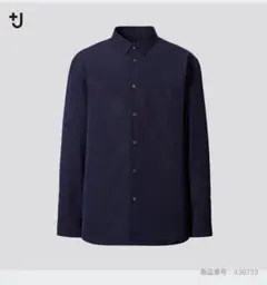 +J スーピマコットン　レギュラー　フィット　シャツ　ブラック