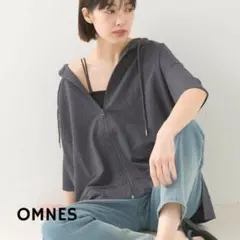 OMNES オムネス　接触冷感レーヨンナイロンオーバーサイズジップパーカー　新品