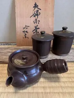 急須 湯吞 黒薩摩 吟松窯 茶器