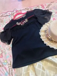 axes femme♡巻き薔薇ガーデントップス