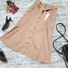 【プロフィール】【M】ひざ丈スカート フレアスカート 大人可愛い ゆったり 美品