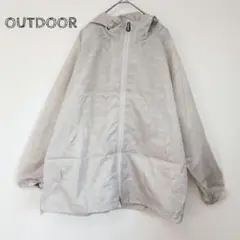 OUTDOOR フルジップ ナイロンパーカー 携帯用