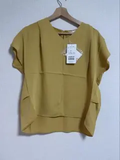 【新品】GLACIER マスタード 半袖シャツ ネックレス付　M