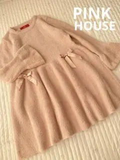 ピンクハウス チュニック モコモコ ピンク リボン ルームウェア パジャマ