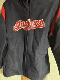 Indians MLB ジャケット Sサイズ ネイビー/レッド