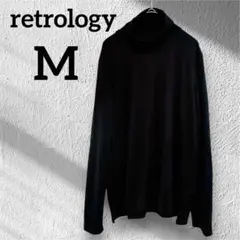 美品✨retrology 【M】ブラック タートルネック セーター