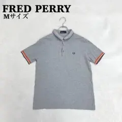 フレッドペリー ポロシャツ 半袖 M グレー メンズ ヒットユニオン社 日本製