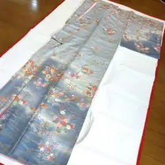 正絹訪問着 ブルーグラデーション 身丈160cm 裄 65cm